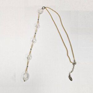 Karyn Chopik Gold Necklace with Crystal Droplets